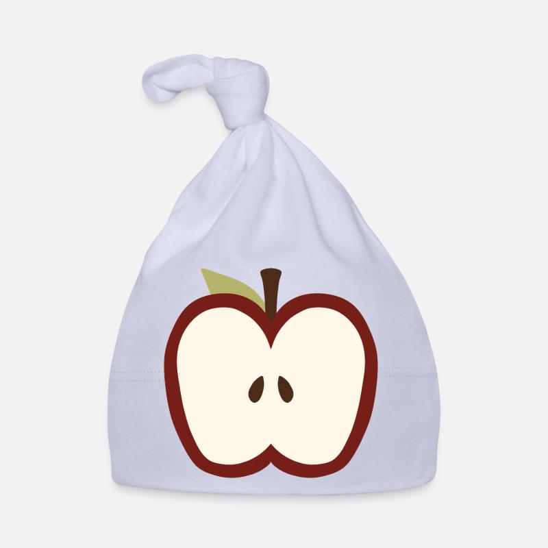 Cute Half-Apple Face Emblem Organic Baby Cap