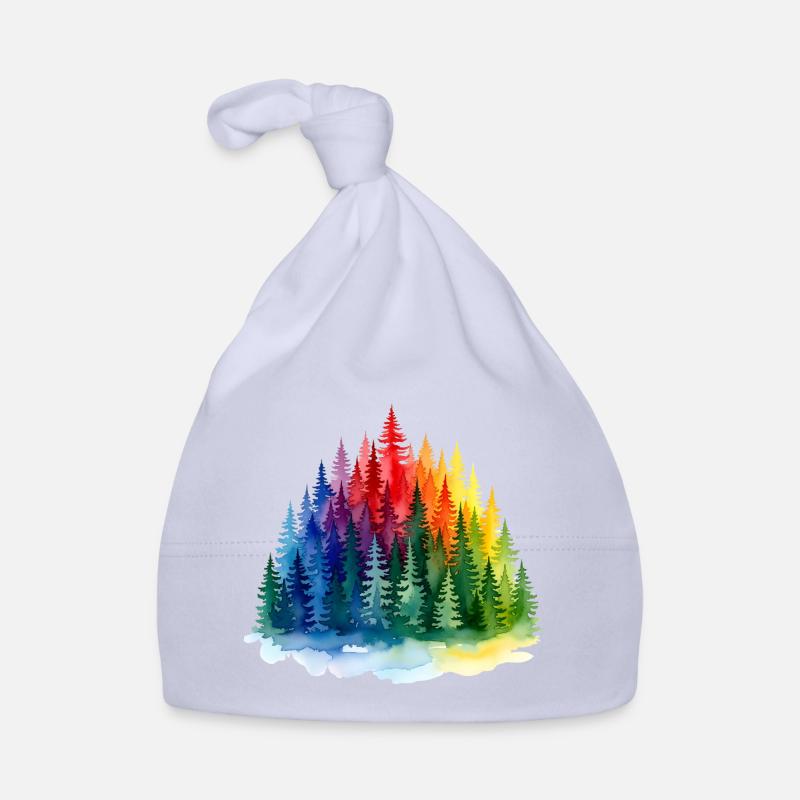 Rainbow Forest Silhouette Rainbow forest Organic Baby Cap