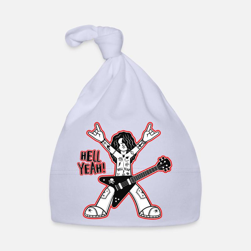 Hell yes Cartoon-Rock-Gitarrist Baby Bio-Mütze