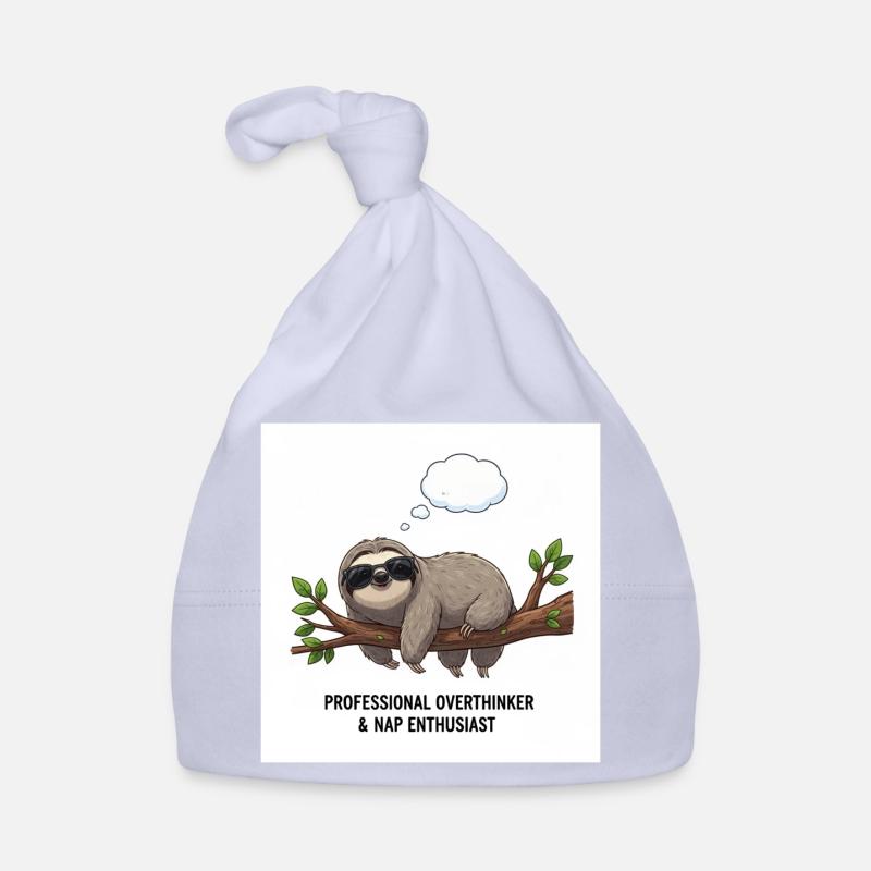 Sloth thinker on Tak Organic Baby Cap