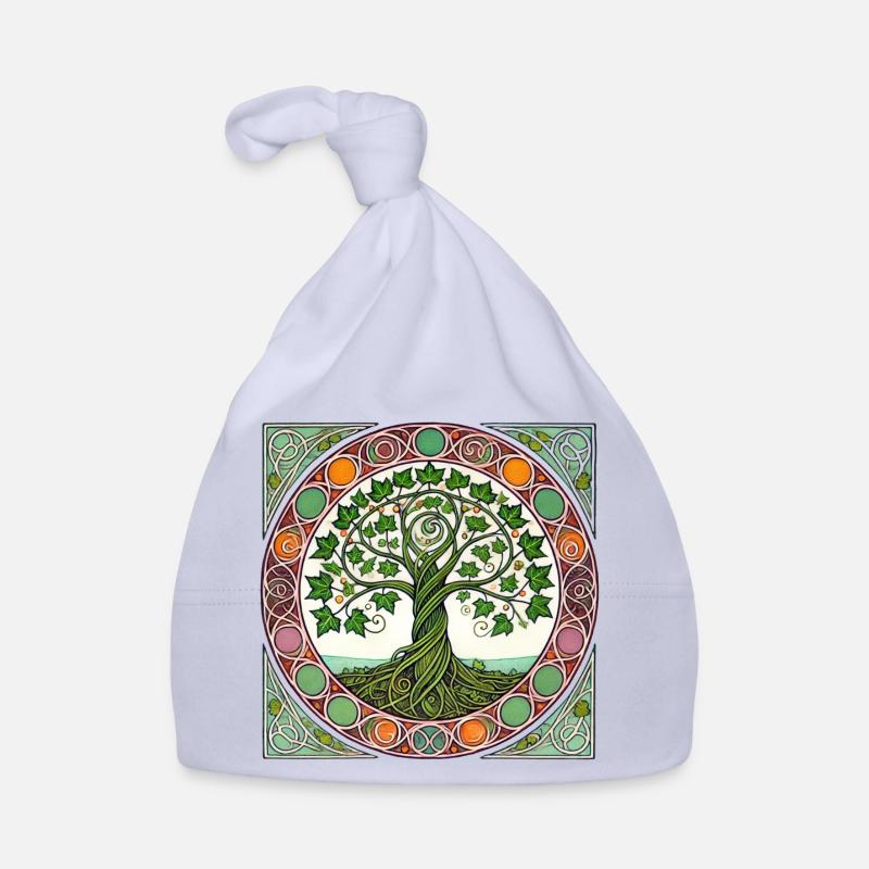 Vitrail circulaire de l’Arbre de Vie Bonnet bio Bébé
