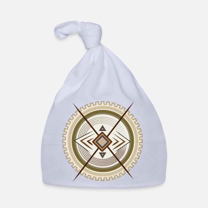 Geometric Tribal Mandala Emblem Organic Baby Cap