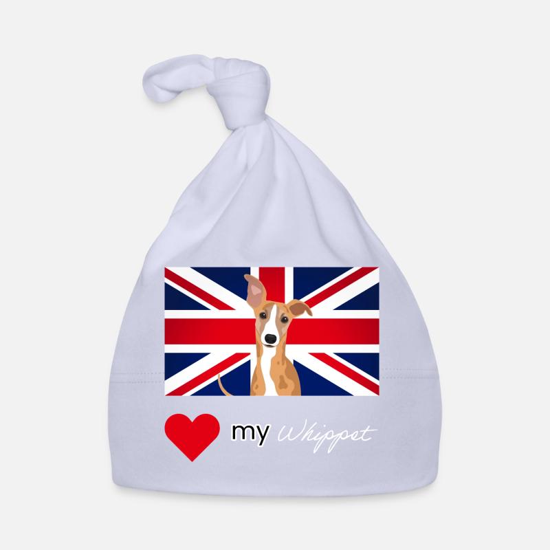 LUVMYWHIPPET (Weißer Text, Lebendig) Baby Bio-Mütze