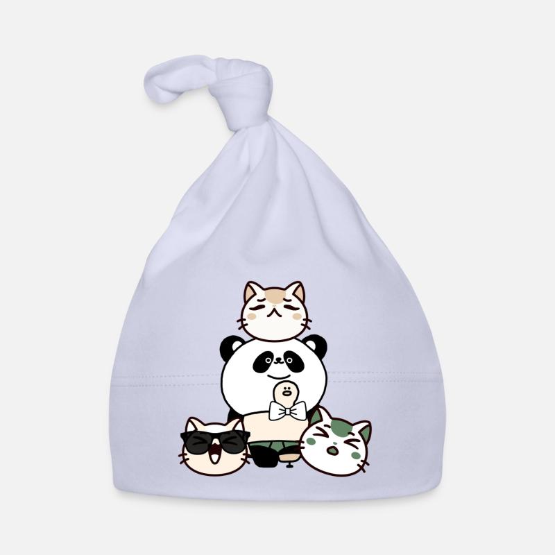 Panda Kawaii avec Prothèse et Équipe de Chats Bonnet bio Bébé