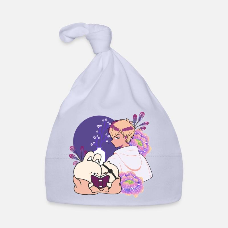 Anime Boy et Animaux avec un dessin cache-œil Bonnet bio Bébé