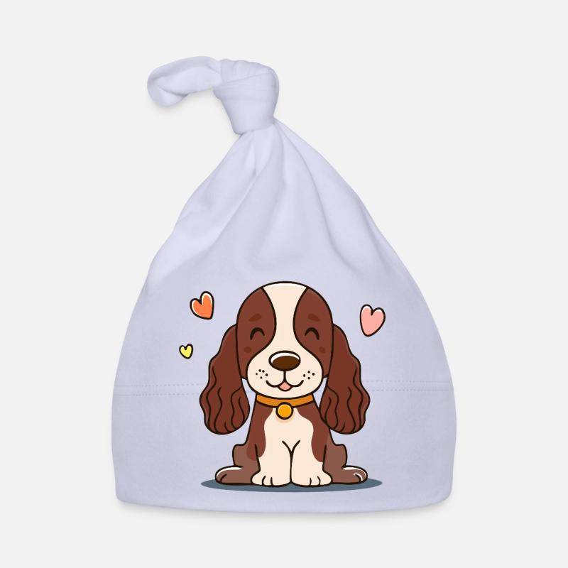 Chiot aux oreilles duveteuses (comic chibi) Bonnet bio Bébé
