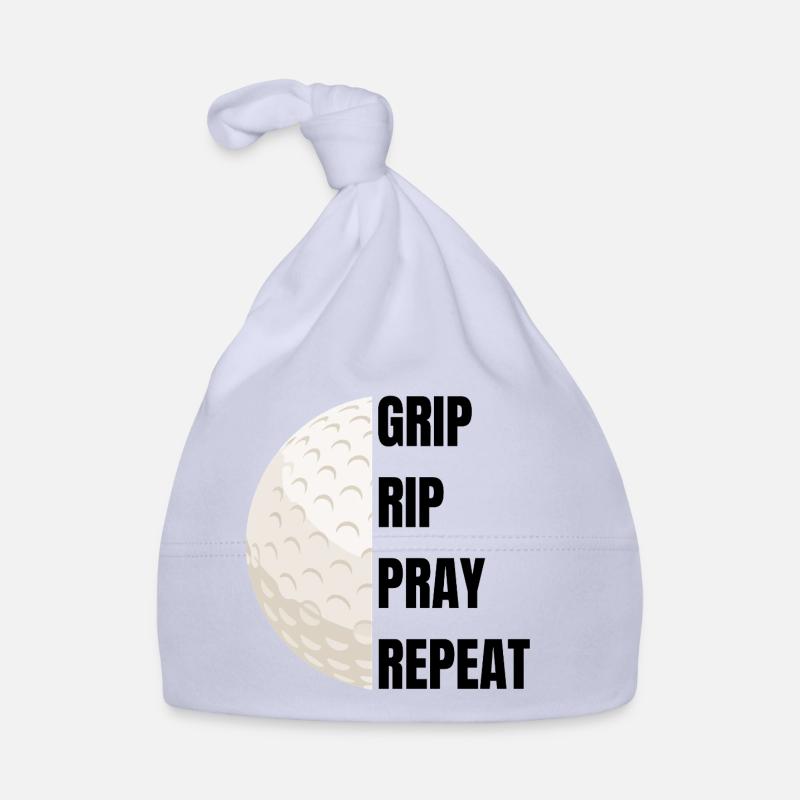 Grip Rip Pray Repeat – Golf Slogan Bonnet bio Bébé