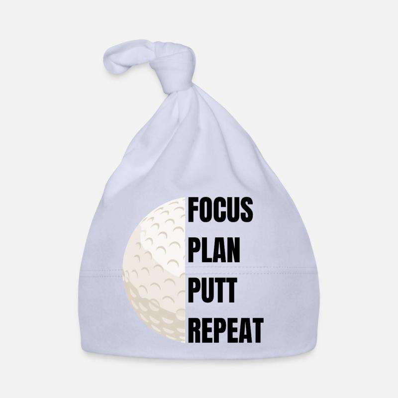 Focus Plan Putt Repeat – Golf Slogan Organic Baby Cap