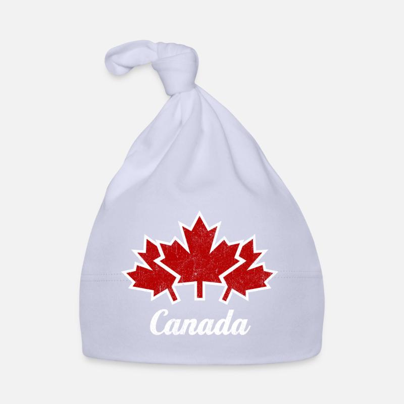 CANADA, CANADA 3 MAPLE LEAVES USED Organic Baby Cap