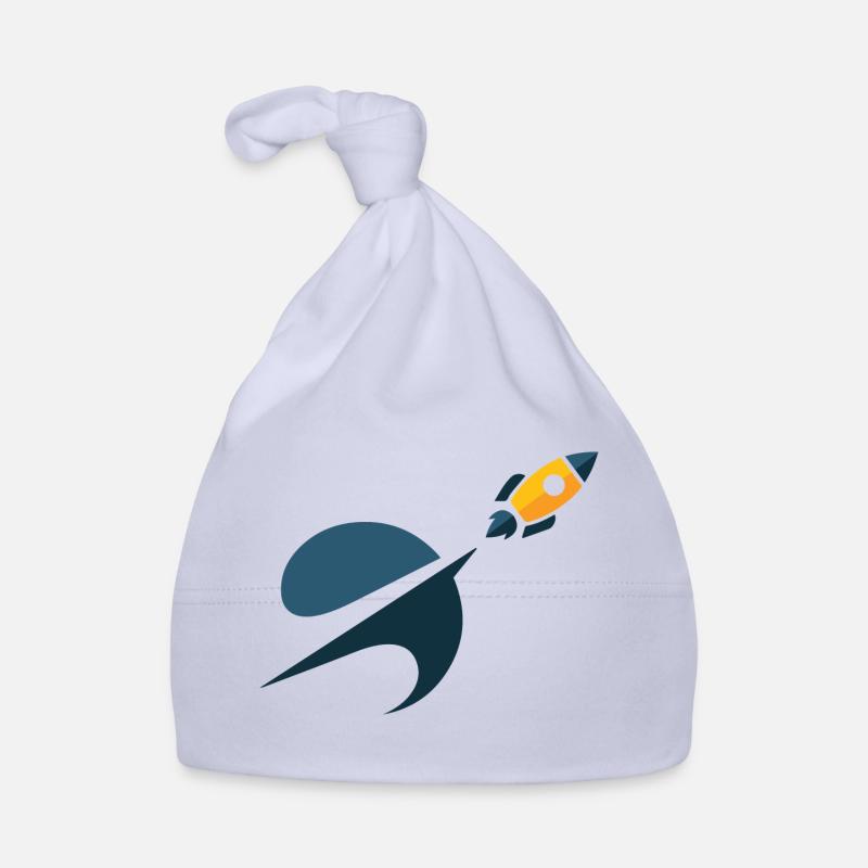 Rocket in space Organic Baby Cap