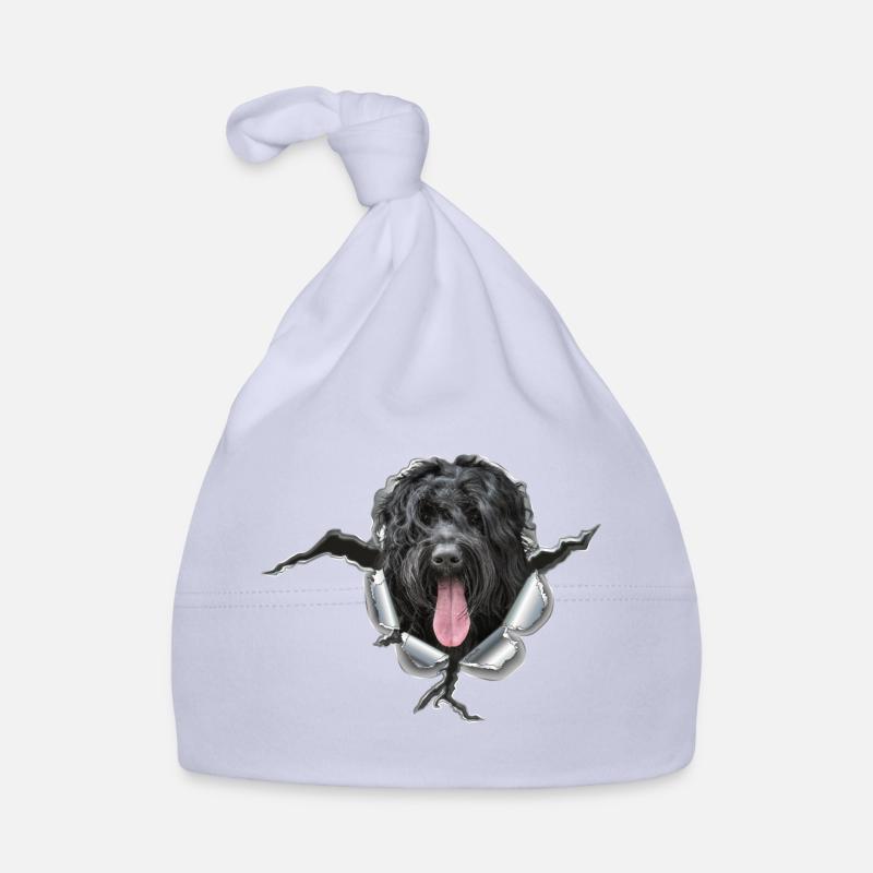 Noir russeTerrier métallique - Bonnet bio Bébé - ciel