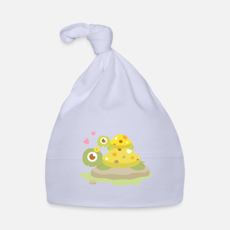 Cute Turtle Mum and Baby Organic Baby Cap