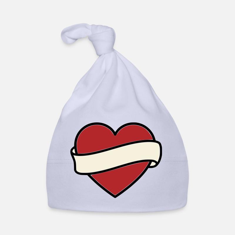 Tattoo Heart Banner Scroll Vector Organic Baby Cap