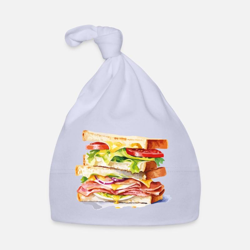 Artful sandwich stack Organic Baby Cap