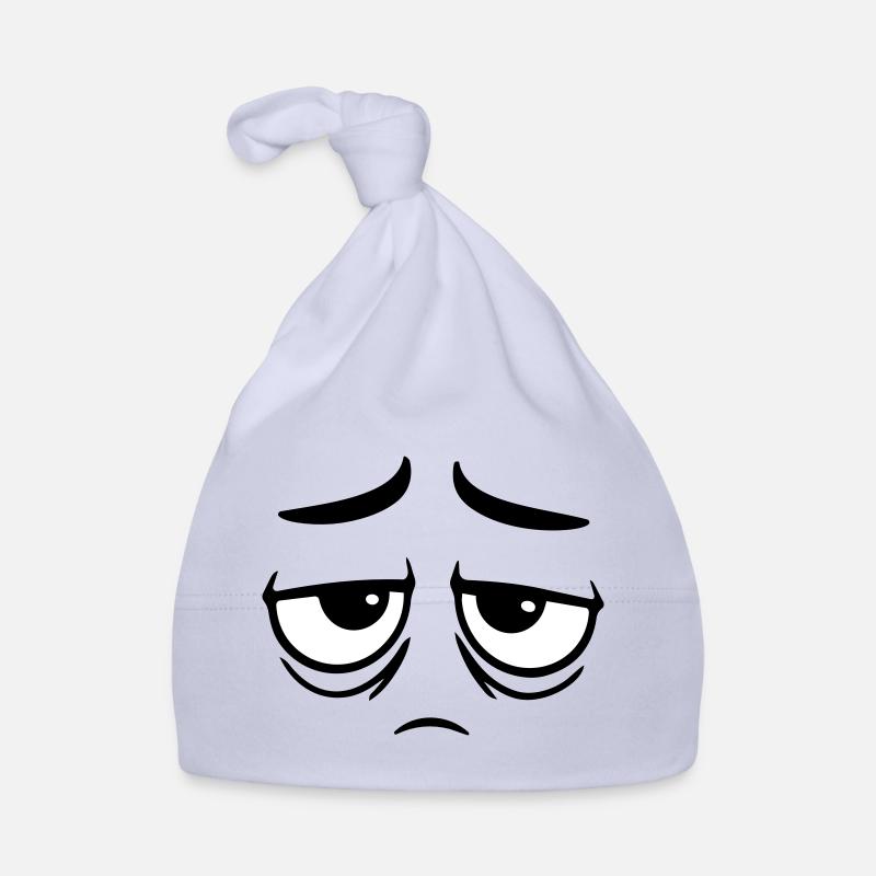 Grumpy sad disappointed face funny Organic Baby Cap