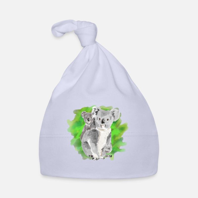 koala - Bonnet bio Bébé - ciel