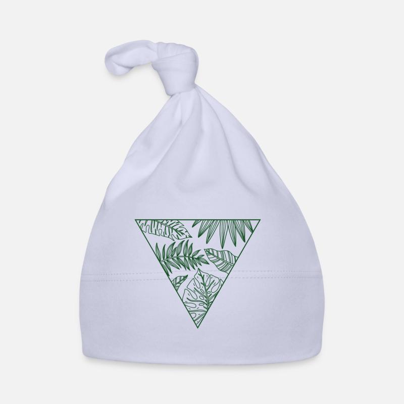 Monstera, triangle, feuilles, jungle, été Bonnet bio Bébé