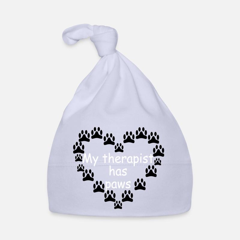 Mon thérapeute a des pattes - Bonnet bio Bébé - ciel