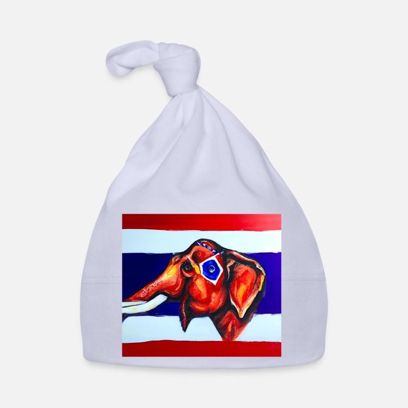 elefant thaiflagge Baby Bio-Mütze