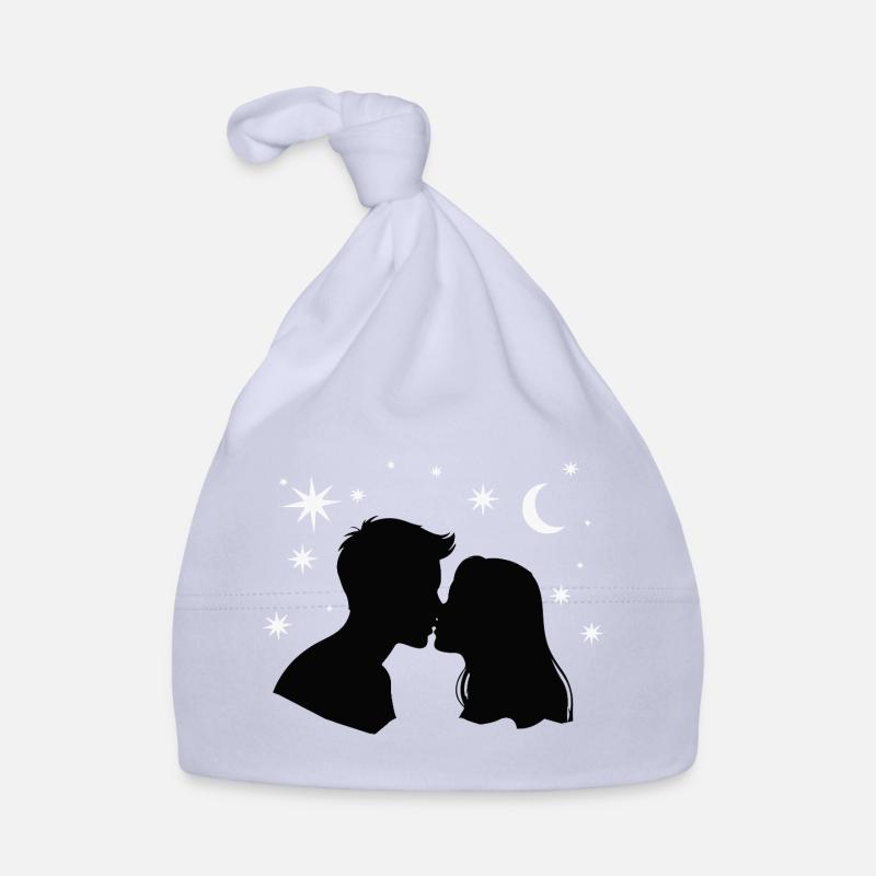 Silhouette de baiser au clair de lune Bonnet bio Bébé