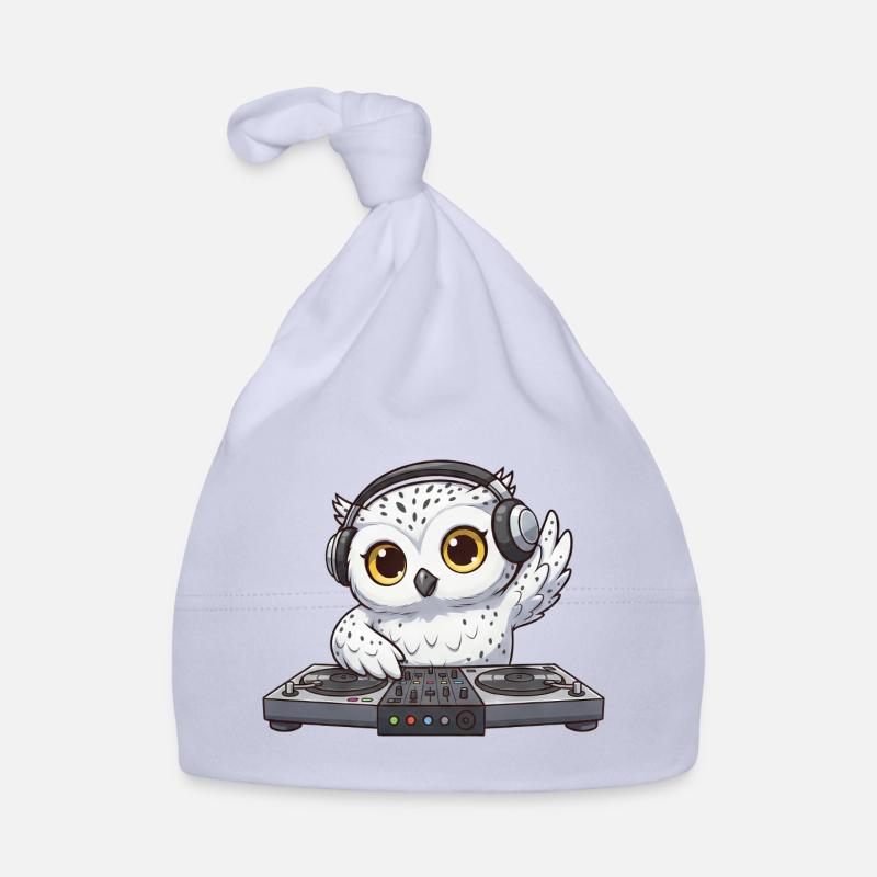 Owl DJ Dancing Techno Disco Musique électronique Bonnet bio Bébé