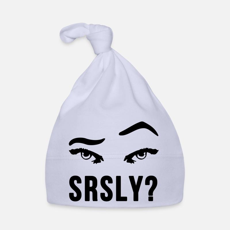 Seriously Seriously skeptical eyebrow gift Organic Baby Cap