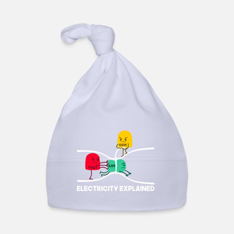Electricity Explained gift Physics Electrician Organic Baby Cap