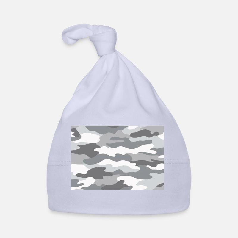 Schnee Camo - Baby Bio-Mütze - Sky