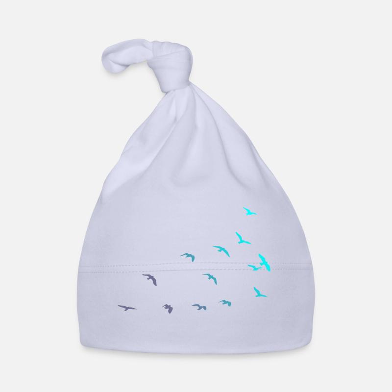 Migration des oiseaux - Bonnet bio Bébé - ciel