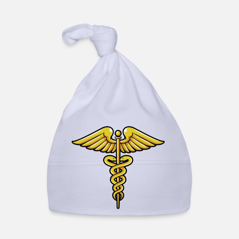 Caduceus Hermesstab Baby Bio-Mütze