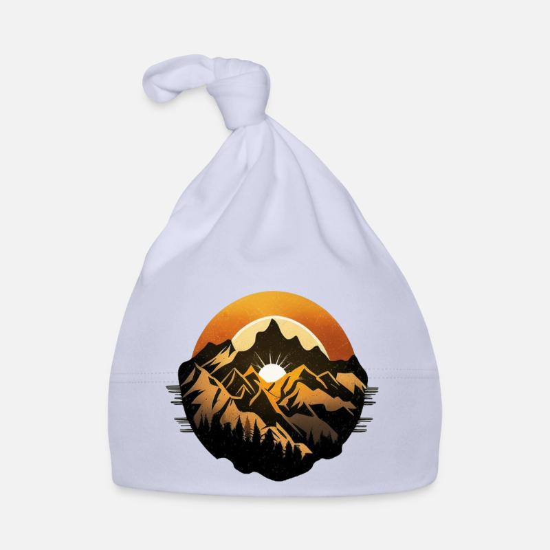 montagnes - Bonnet bio Bébé - ciel