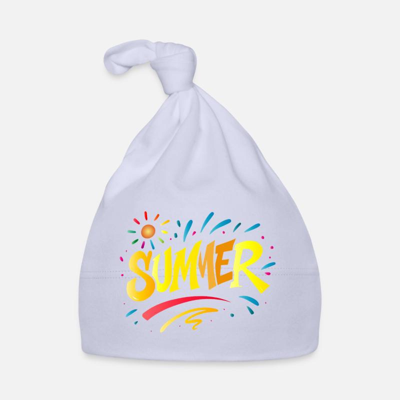 Summer Typo - Design d’été avec des éléments d’éclaboussure Bonnet bio Bébé