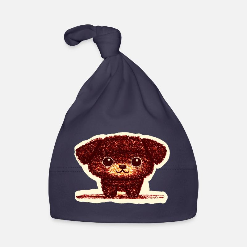 Petit chiot (rouge) Bonnet bio Bébé