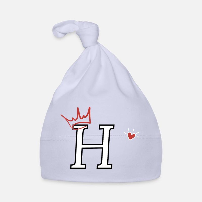 Buchstabe h Kronenherz Baby Bio-Mütze
