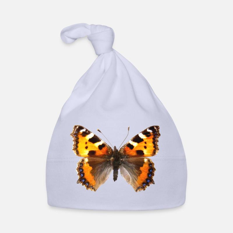 Little fox (Aglaiis urticae) butterfly Organic Baby Cap