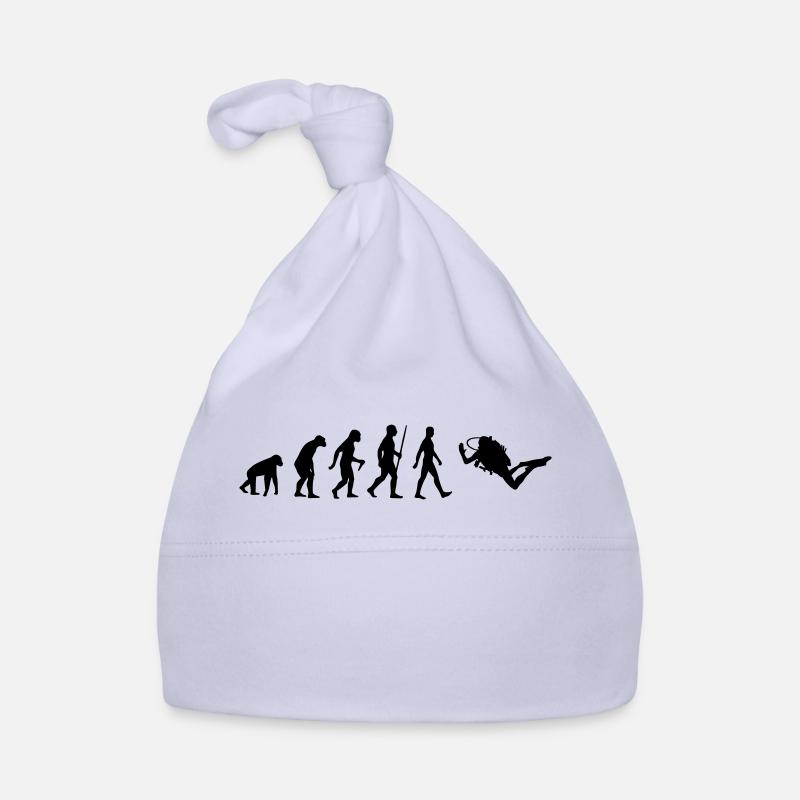Evolution human monkey diver diving scuba diving Organic Baby Cap