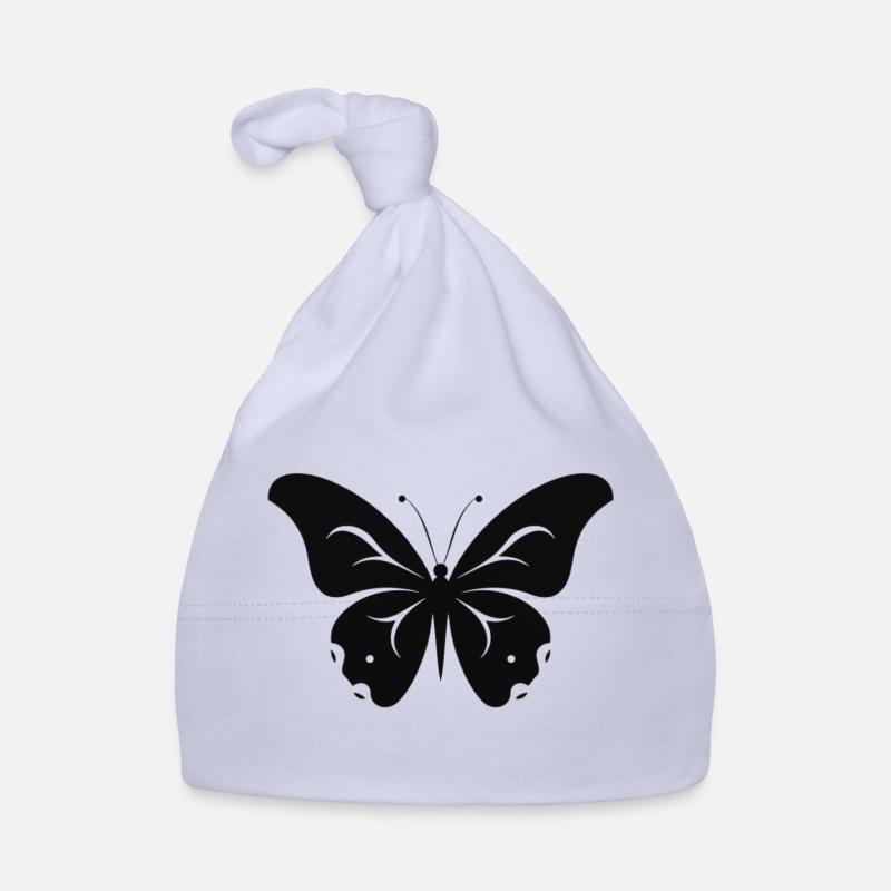 Papillon - Bonnet bio Bébé - ciel