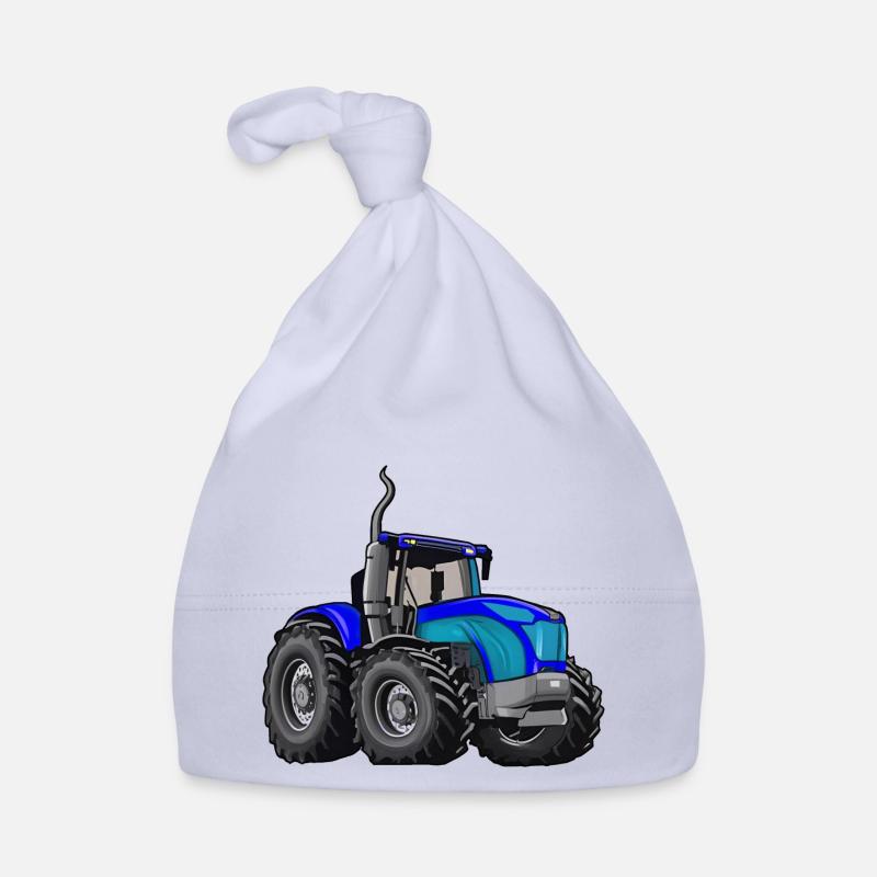Tractor with large tires Organic Baby Cap