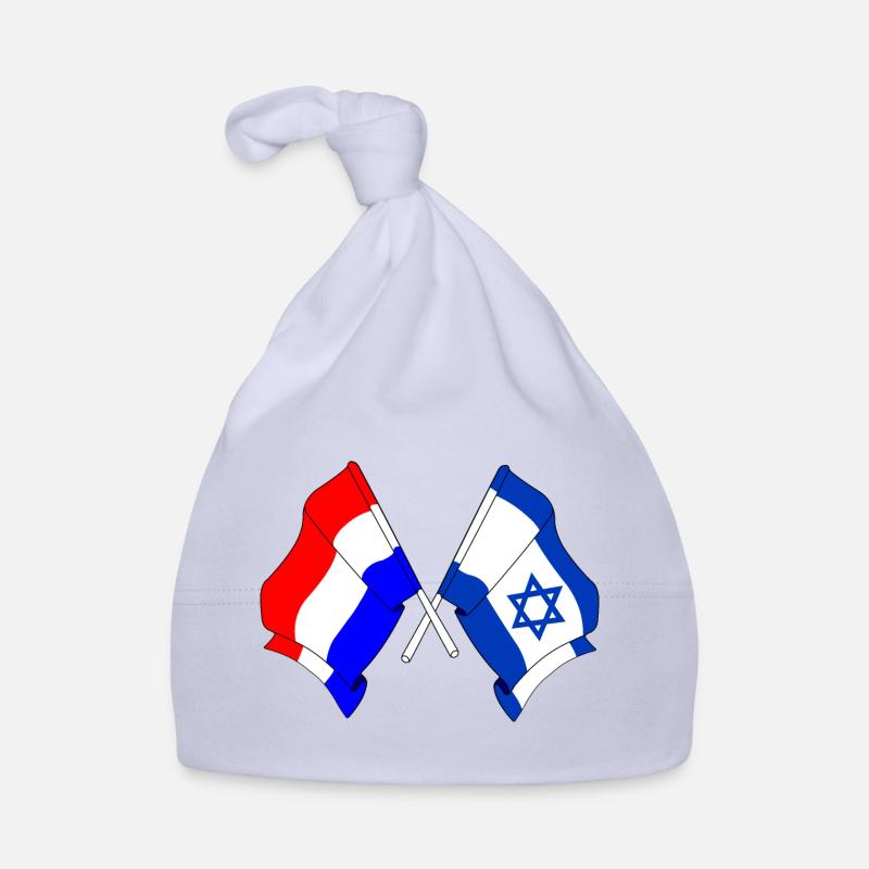 Drapeau des Pays-Bas, drapeau d’Israël Bonnet bio Bébé