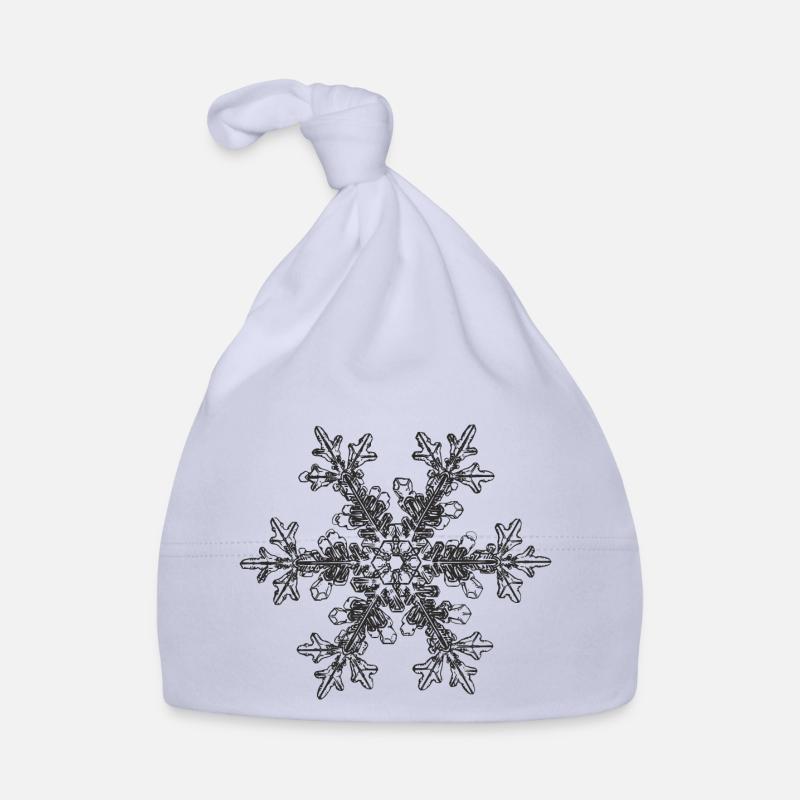 snowflake 7 black Baby Bio-Mütze