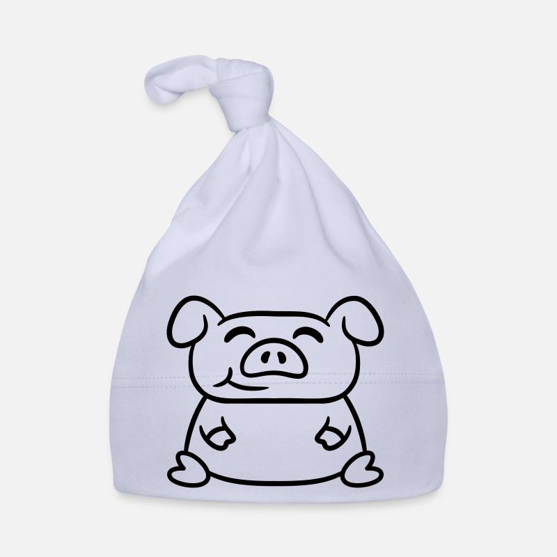 Assis Cochon Amour Petit Cochon Mignon Bonnet bio Bébé