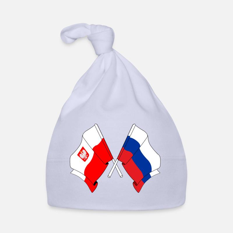 Drapeau Pologne, Russie Bonnet bio Bébé