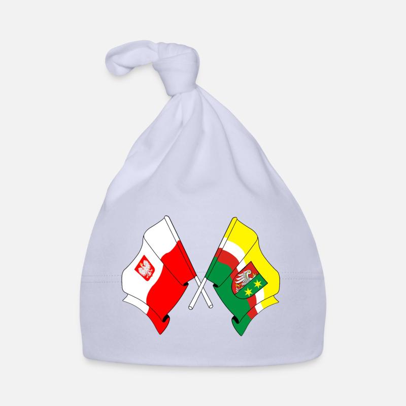 Drapeau de la Pologne, Lubusz croisé Bonnet bio Bébé