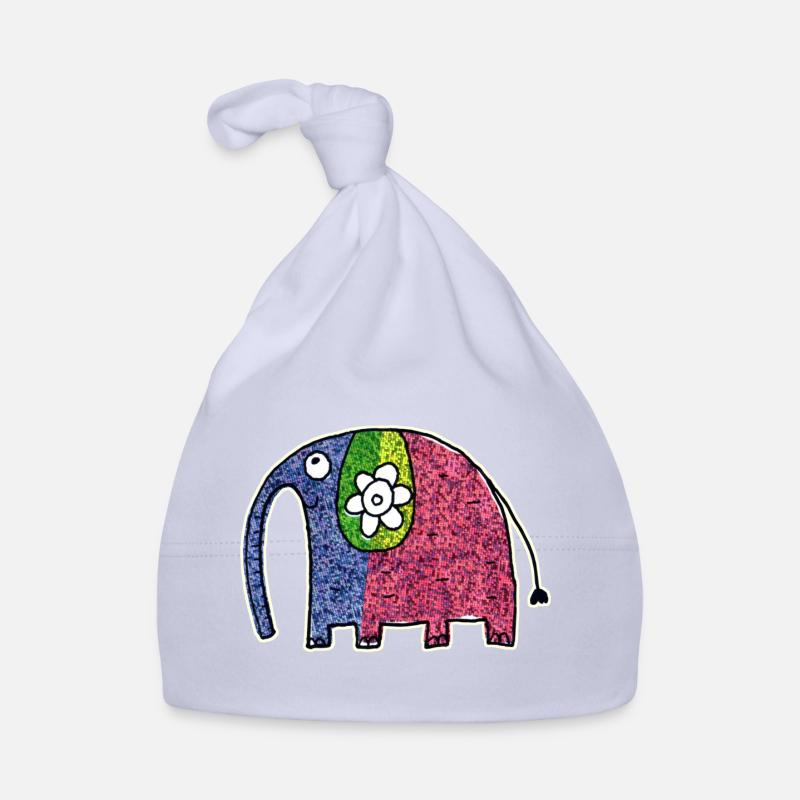 Mignon éléphant coloré Eli Bonnet bio Bébé