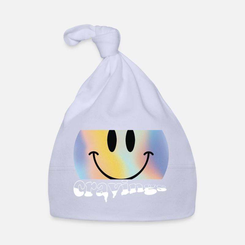  Tie-Dye Cravings Logo - Bonnet bio Bébé - ciel