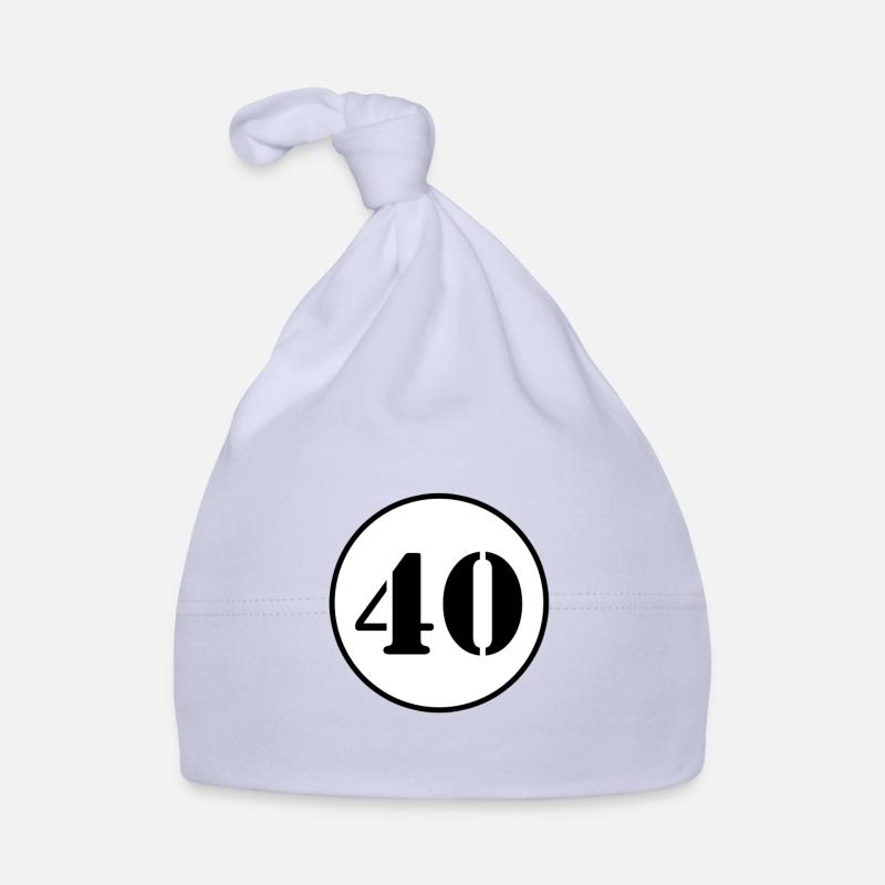 NUMMER 40 Vierzig Geburtstag Geschenk Baby Bio-Mütze
