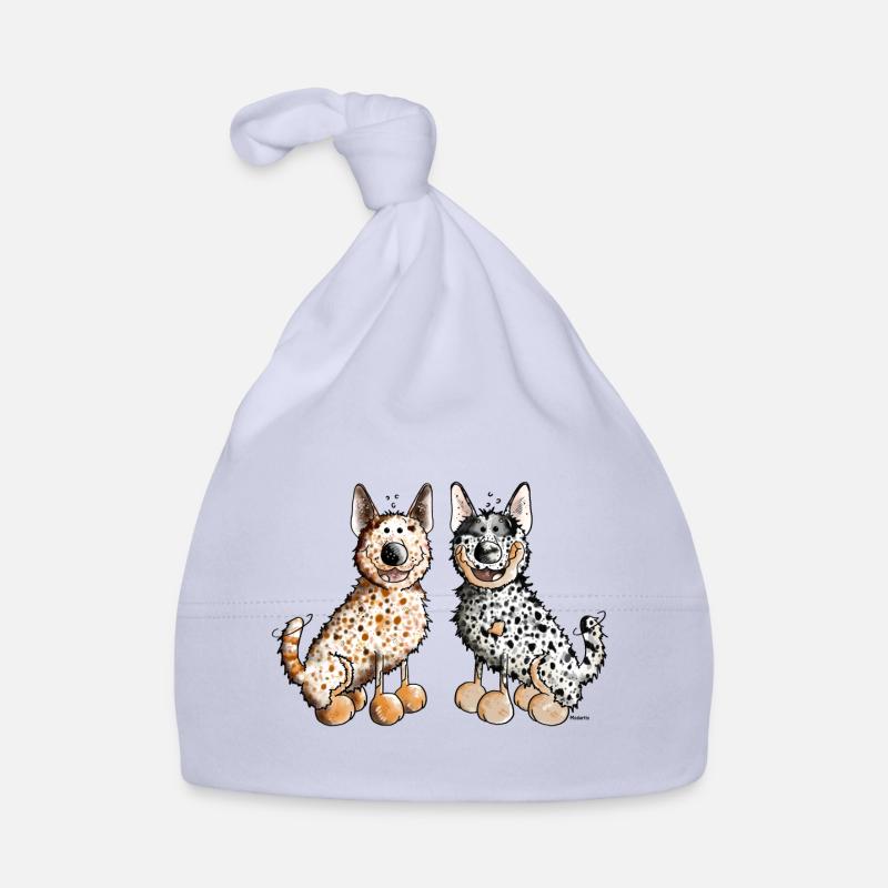 Two Australian Cattle Dogs Organic Baby Cap