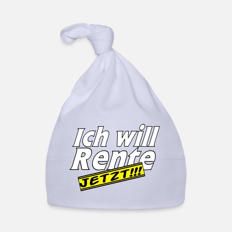 Fun Party Spruch Statement ich will Rente (25) Baby Bio-Mütze