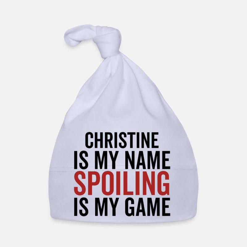 Christine est mon nom Spoiling est mon jeu Bonnet bio Bébé