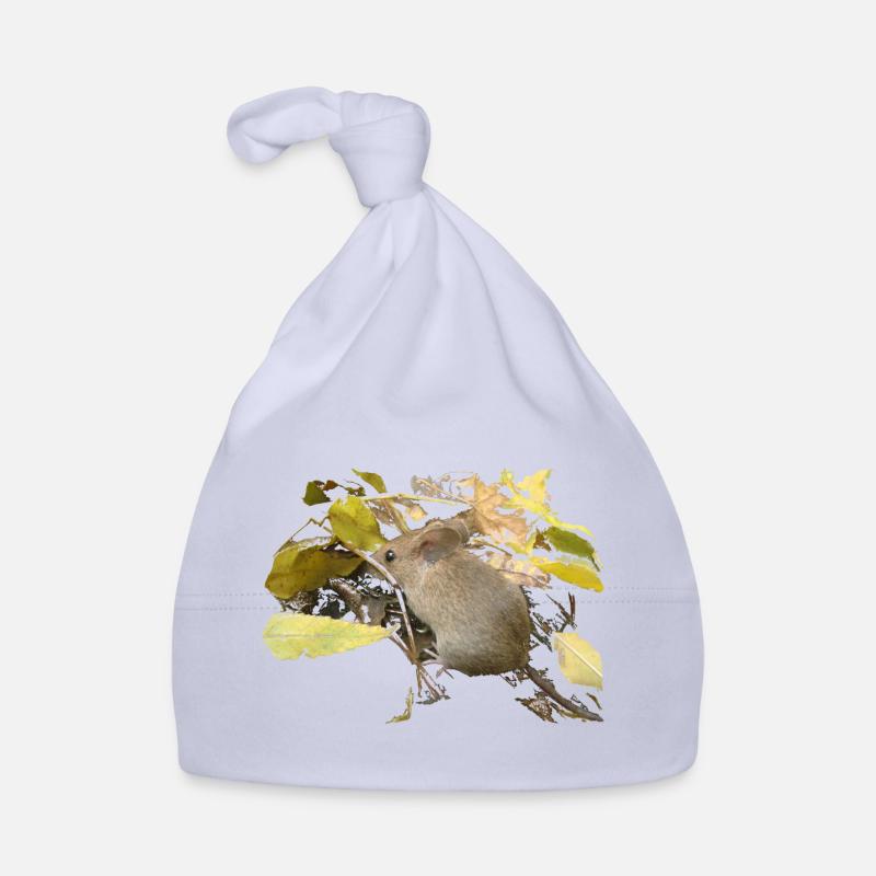 Souris dans le feuillage Bonnet bio Bébé